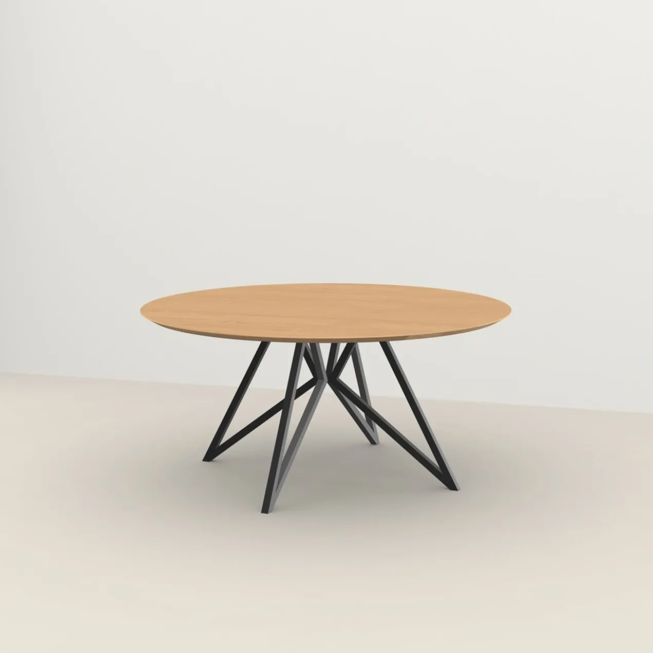 Eetafel Butterfly QuadpodXL naturel Ø180 cm verjongd