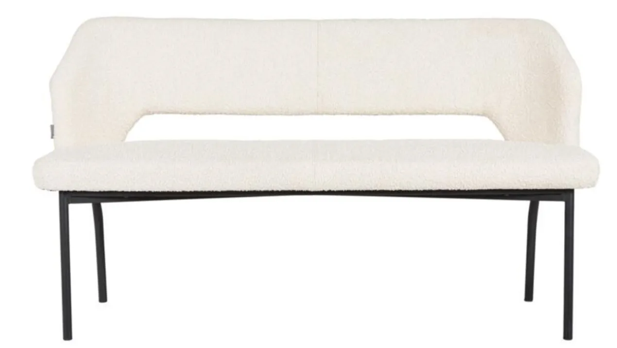 Eetbank Bo naturel bouclé 150cm