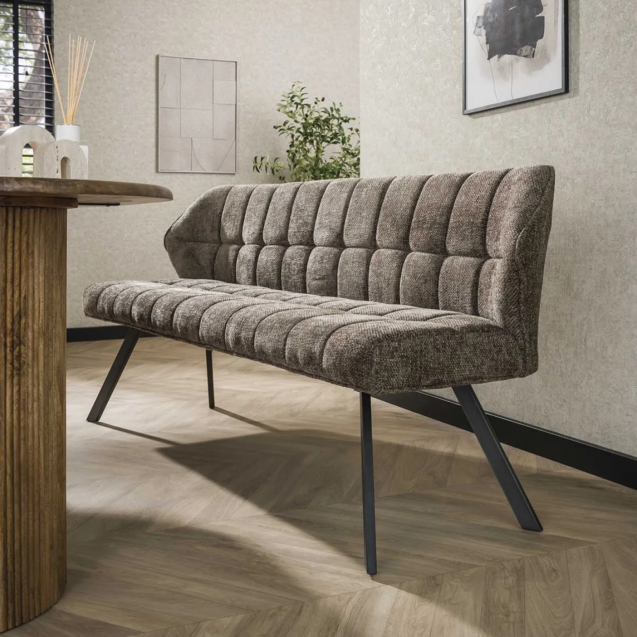 Eetkamerbank Bedford Gemêleerd Taupe