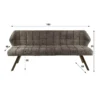 Eetkamerbank Bedford taupe