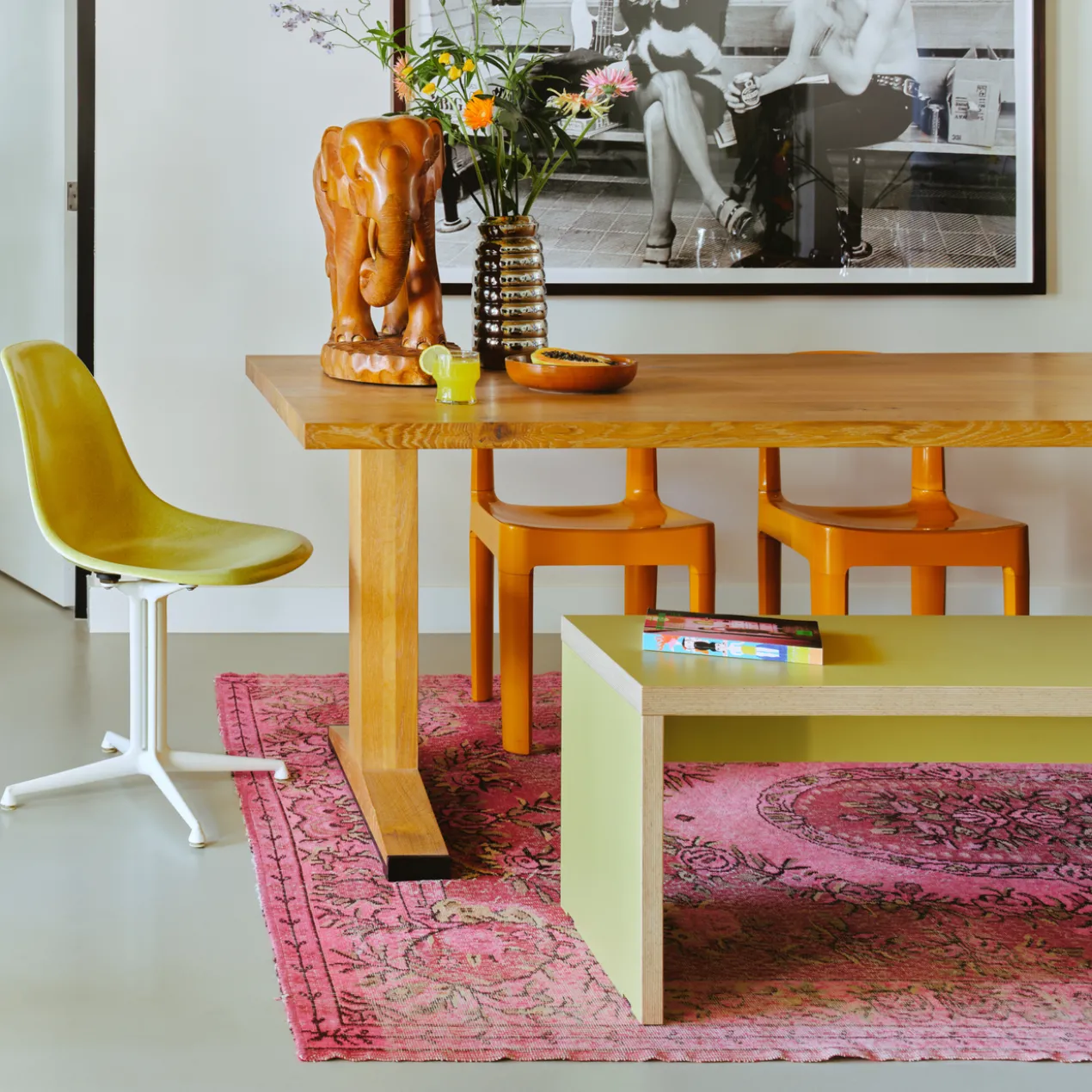 Eetkamerbank Bench 220 cm olive