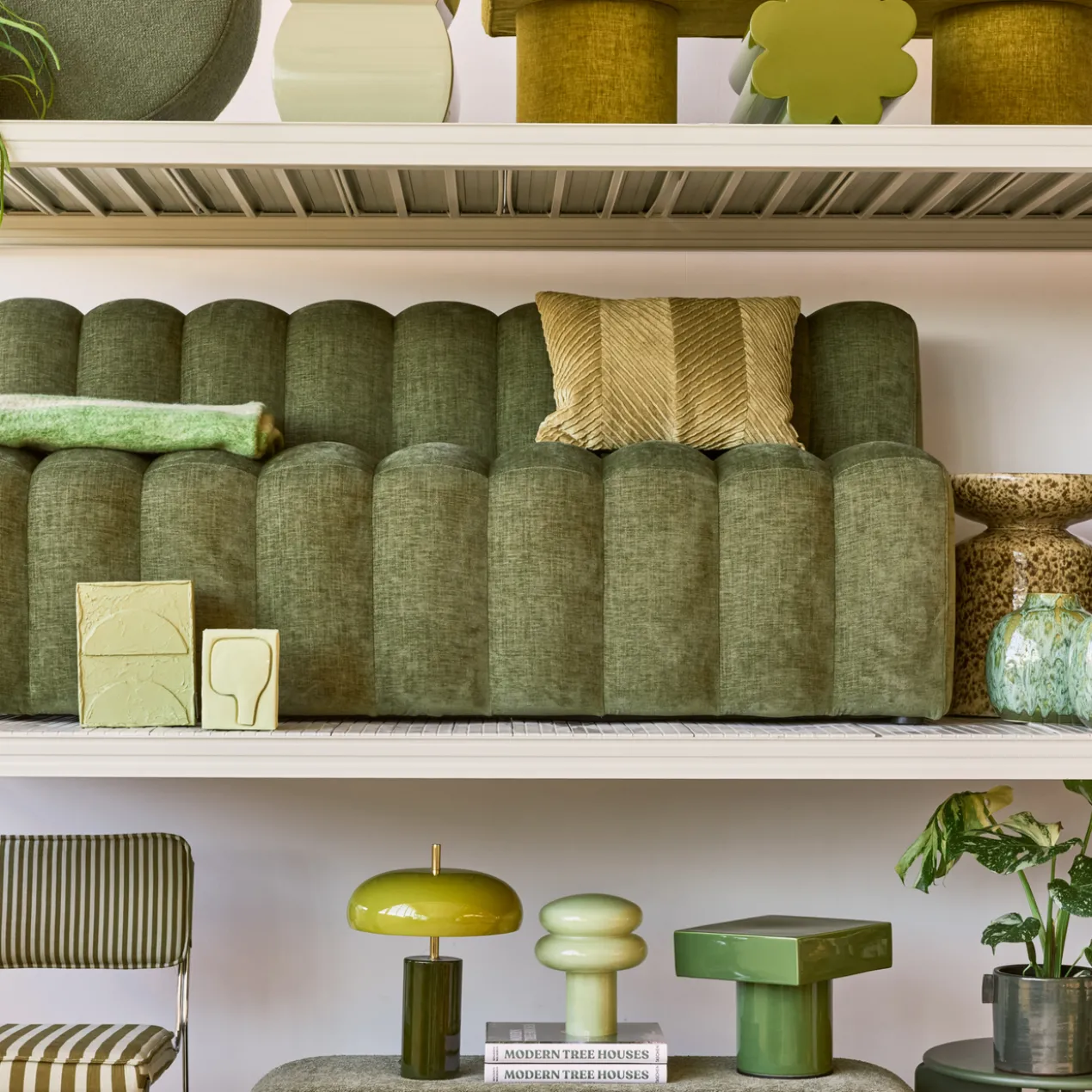 Eetkamerbank Candy met rug home army 180 cm