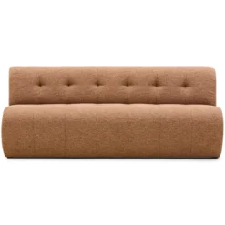 Eetkamerbank Chip met rug lodge cognac 210 cm