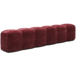 Eetkamerbank Clay racer winered 240 cm