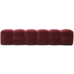 Eetkamerbank Clay racer winered 240 cm