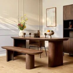 Eetkamerbank Curves 280 brown