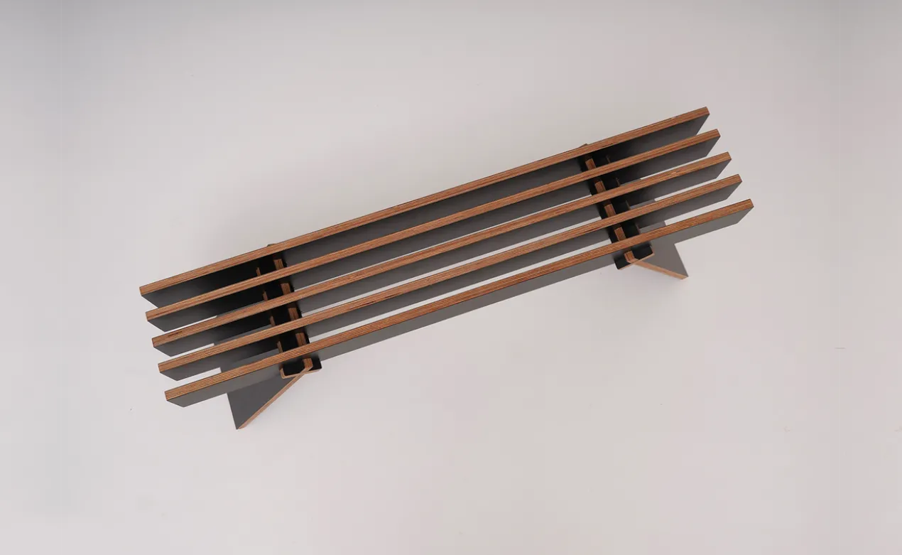 Eetkamerbank KiloKelvin 120cm Softgrey