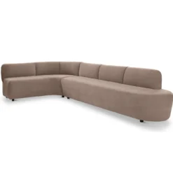Eetkamerbank Luna hoek be cotton beige links