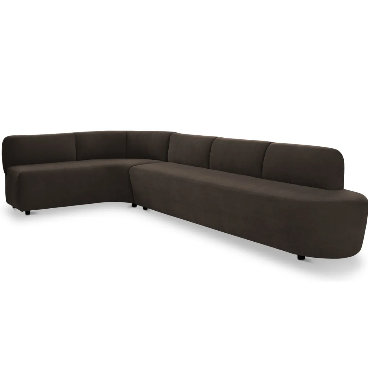 Eetkamerbank Luna hoek be cotton brown links