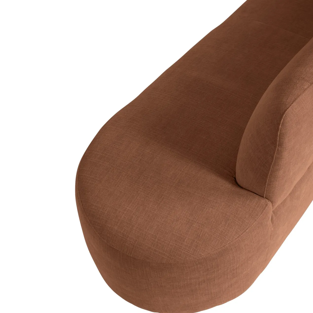 Eetkamerbank Luna hoek be cotton copper rechts
