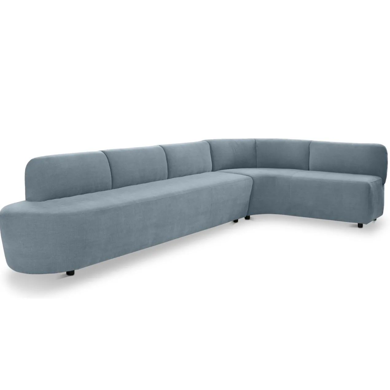 Eetkamerbank Luna hoek be cotton denim rechts