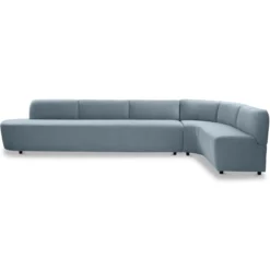 Eetkamerbank Luna hoek be cotton denim rechts
