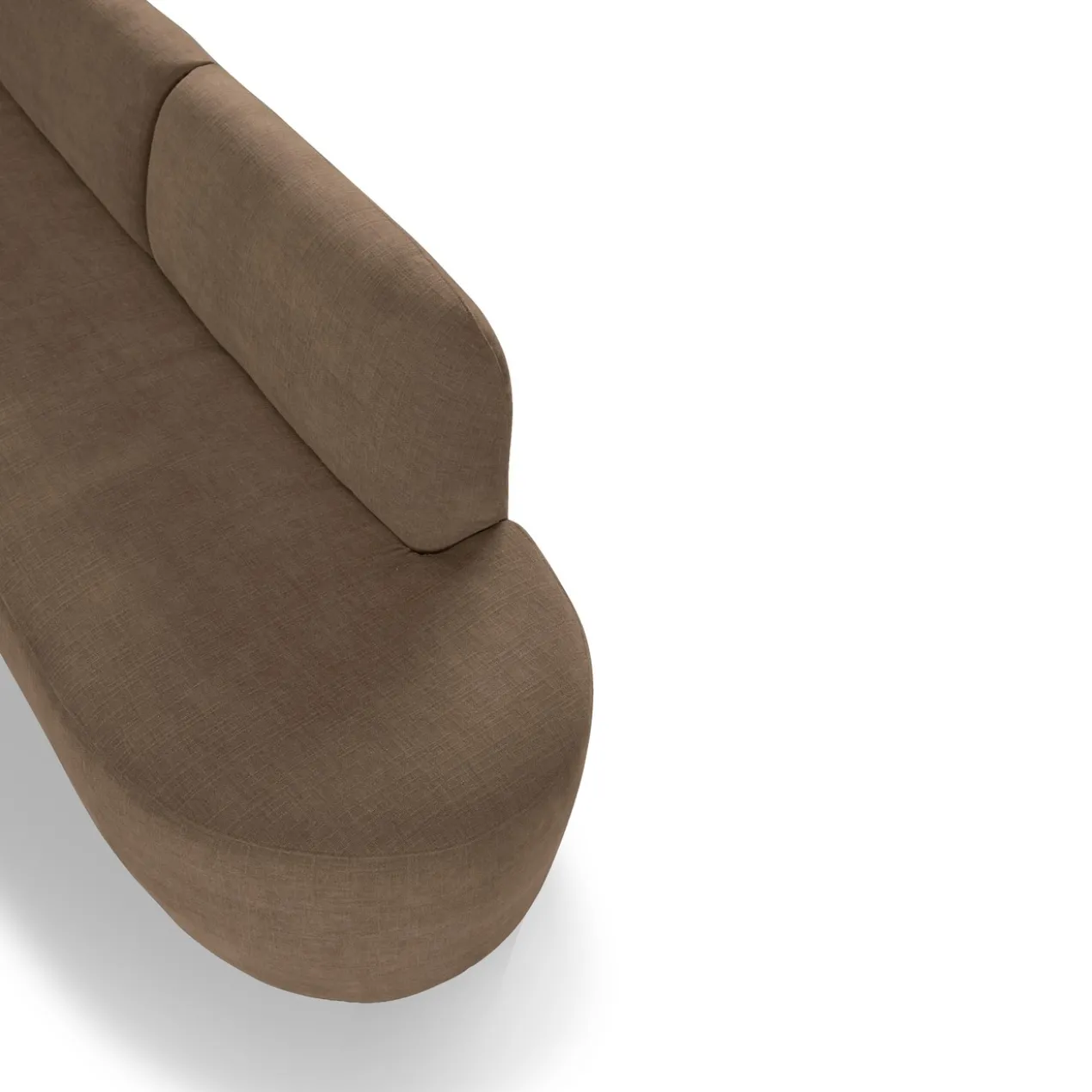 Eetkamerbank Luna hoek be cotton light brown links