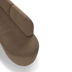 Eetkamerbank Luna hoek be cotton light brown rechts