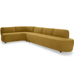Eetkamerbank Luna hoek be cotton mustard links