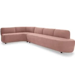 Eetkamerbank Luna hoek be cotton rosewood links