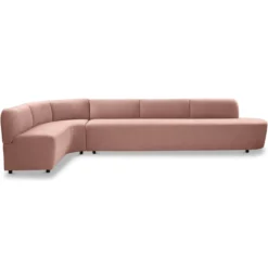 Eetkamerbank Luna hoek be cotton rosewood links