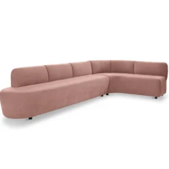 Eetkamerbank Luna hoek be cotton rosewood rechts