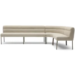 Eetkamerbank Mia lodge beige 285 cm links