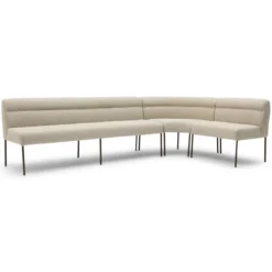 Eetkamerbank Mia lodge beige 285 cm links