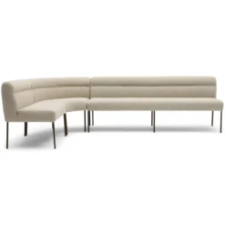 Eetkamerbank Mia lodge beige 285 cm rechts