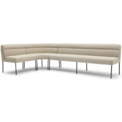 Eetkamerbank Mia lodge beige 285 cm rechts