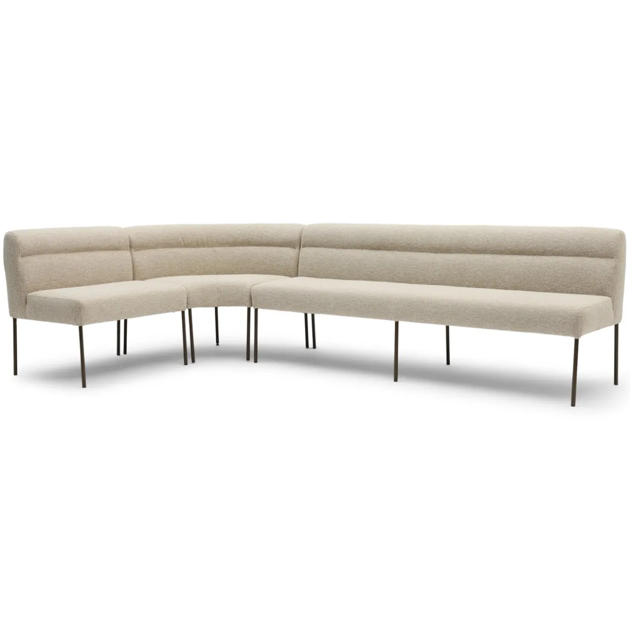 Eetkamerbank Mia lodge beige 285 cm rechts