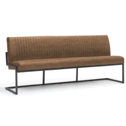 Eetkamerbank Mila cognac 215cm