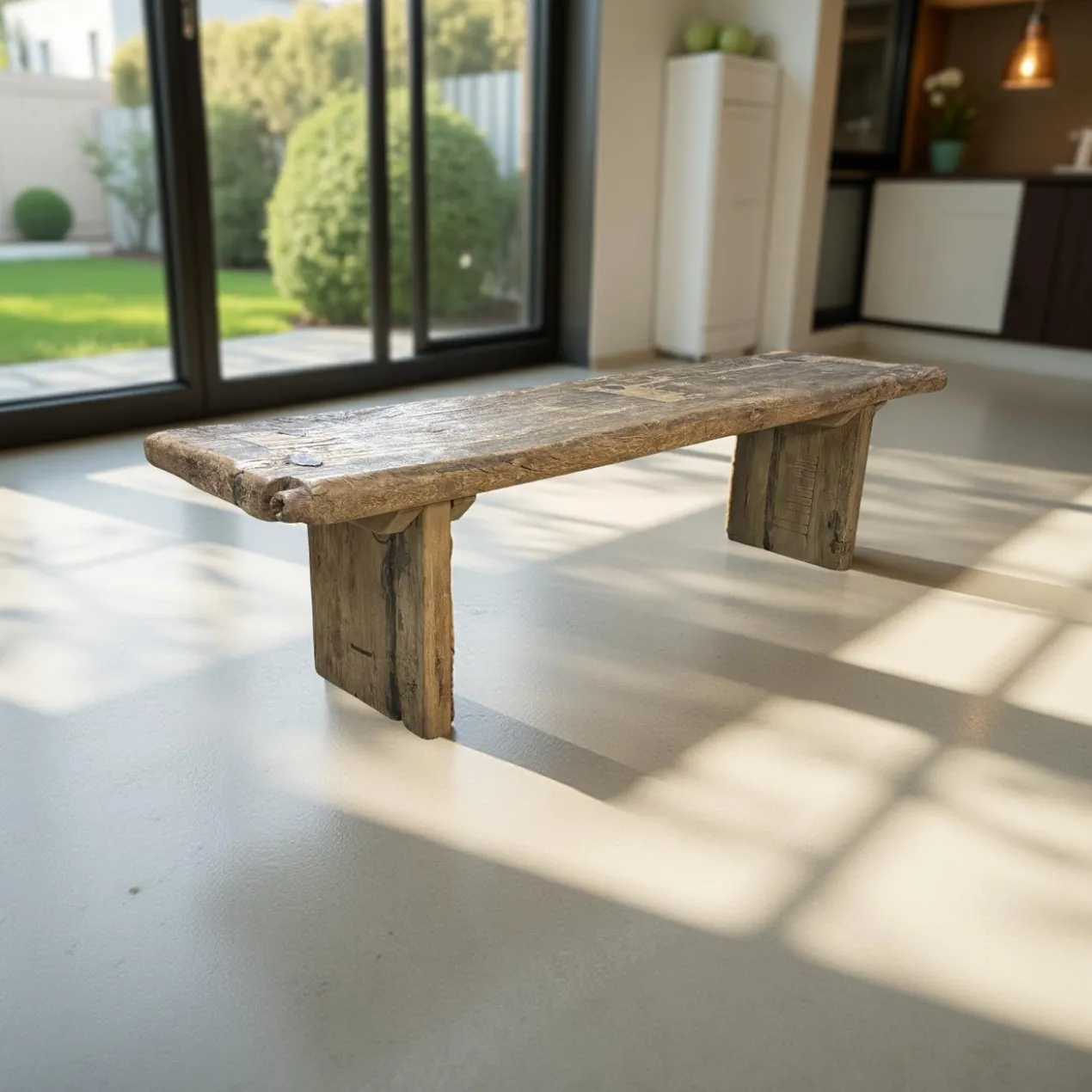 Eetkamerbank naturel uniek