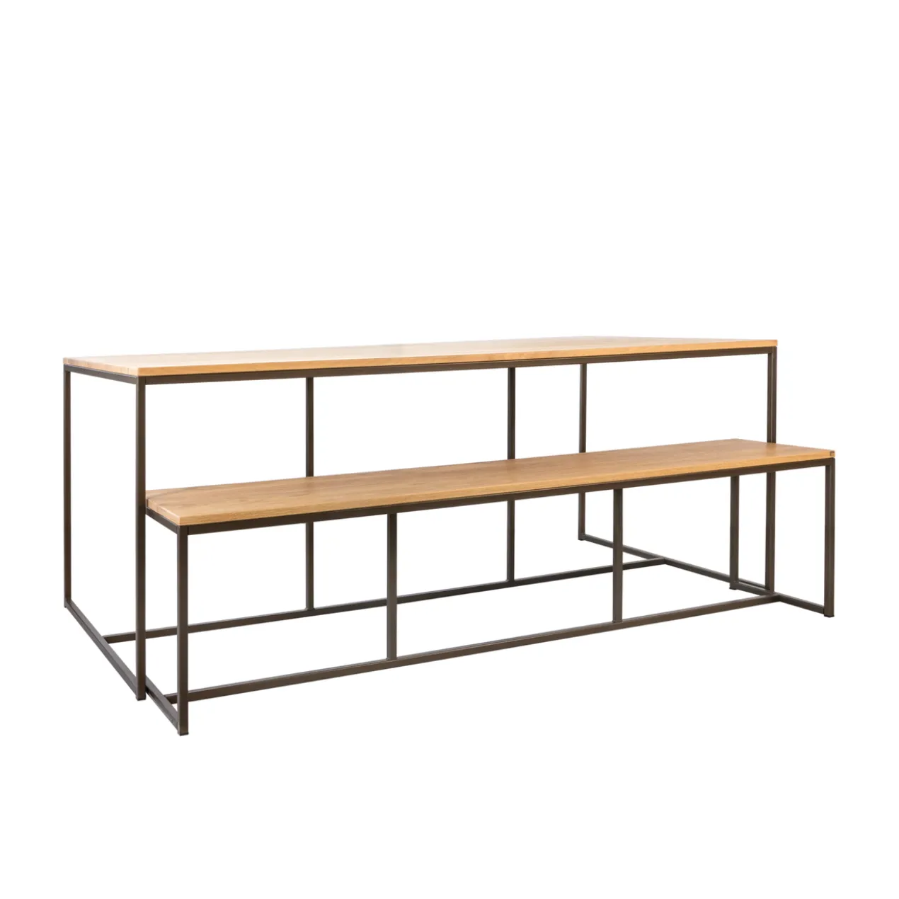 Eetkamerbank Soho Anodic bruin/eiken 174 cm
