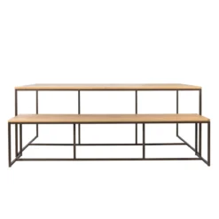 Eetkamerbank Soho Anodic bruin/eiken 174 cm