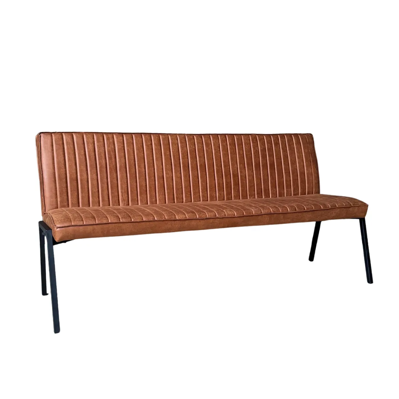 Eetkamerbank Stripes Cognac 185 cm