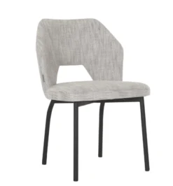 Eetkamerstoel Bo lichtgrijs polyester