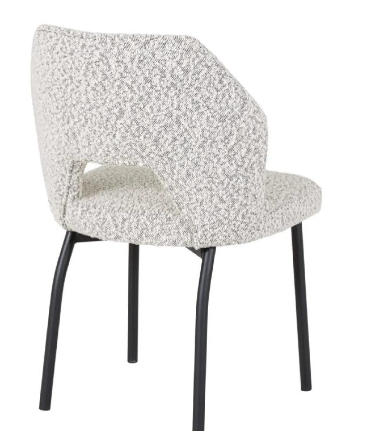 Eetkamerstoel Bo lichtgrijs bouclé