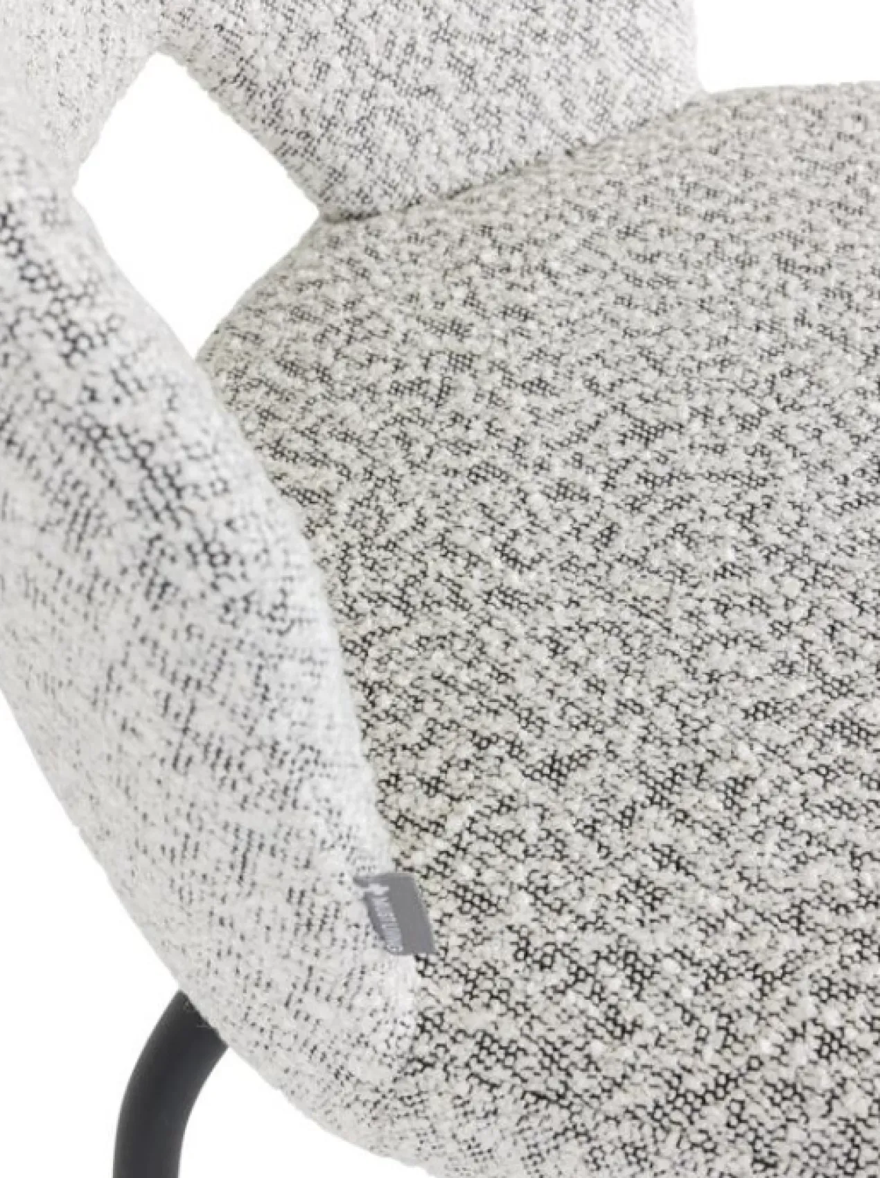 Eetkamerstoel Bo lichtgrijs bouclé