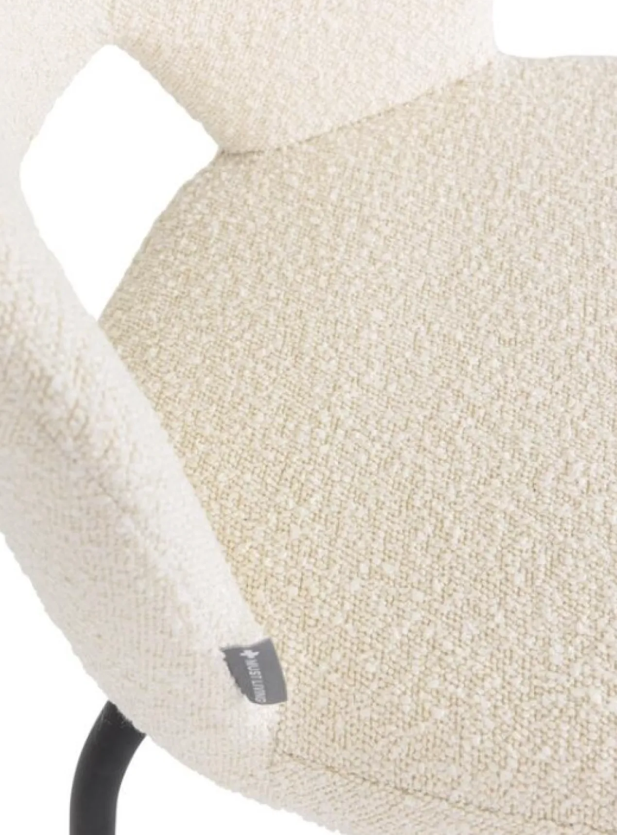 Eetkamerstoel Bo naturel bouclé