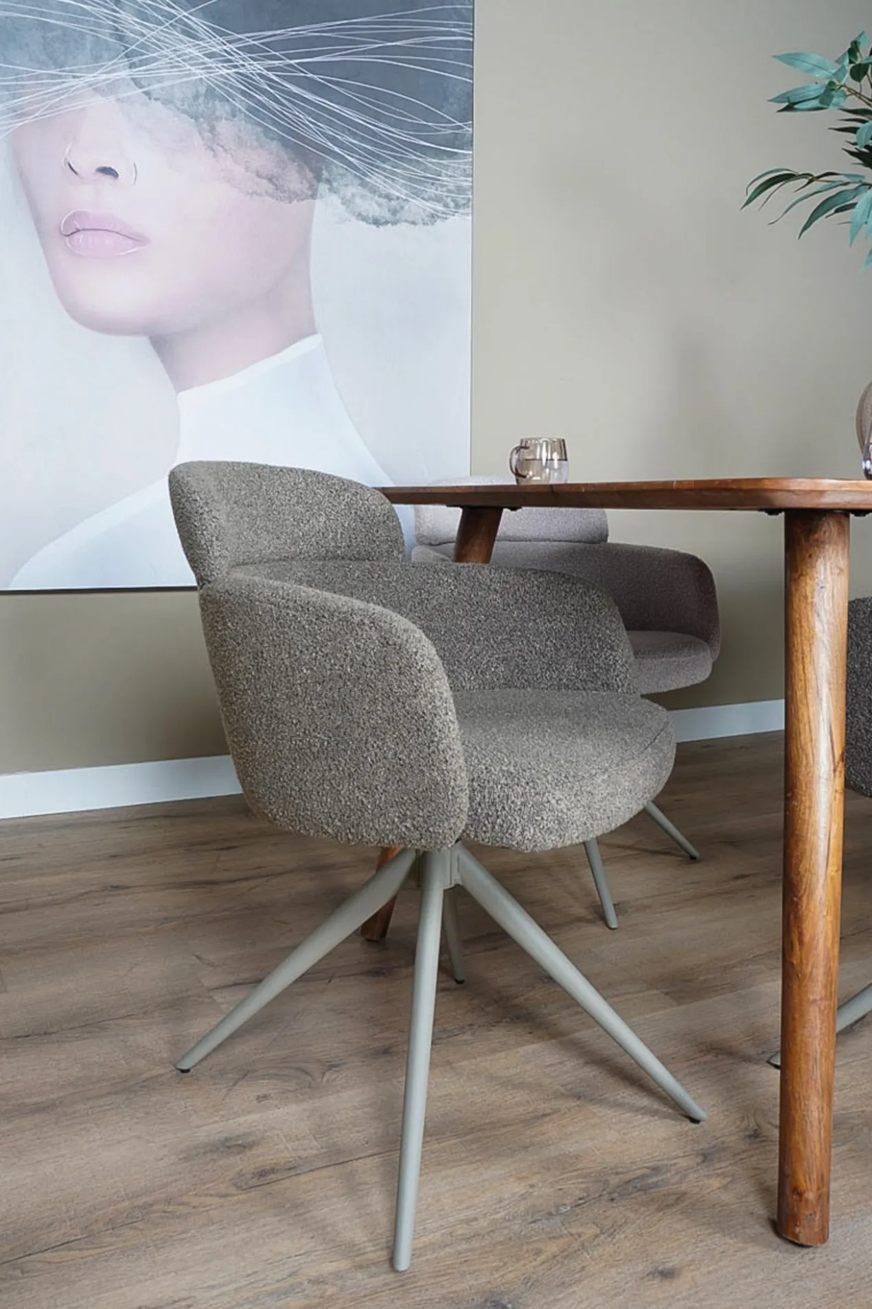 Eetkamerstoel Chase Boucle Naturel