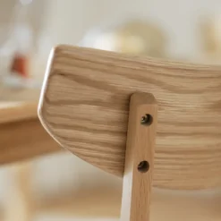Eetkamerstoel eikenhouten Ami Naturel eiken - grijs