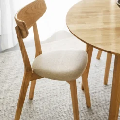 Eetkamerstoel eikenhouten Ami Naturel eiken - grijs