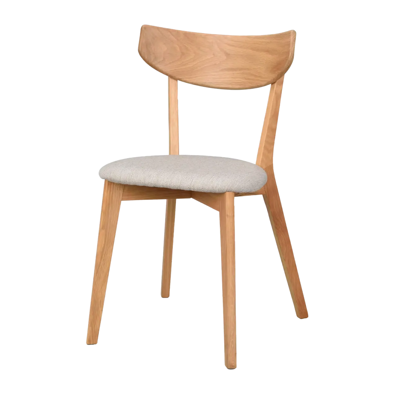 Eetkamerstoel eikenhouten Ami Naturel eiken - grijs