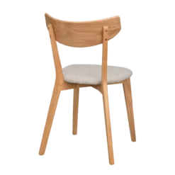 Eetkamerstoel eikenhouten Ami Naturel eiken - grijs