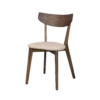 Eetkamerstoel eikenhouten Ami Donker eiken - beige