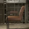 Eetkamerstoel Ferro Antraciet met arm (4 stoelen)