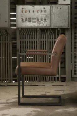 Eetkamerstoel Ferro Groen met arm (4 stoelen)
