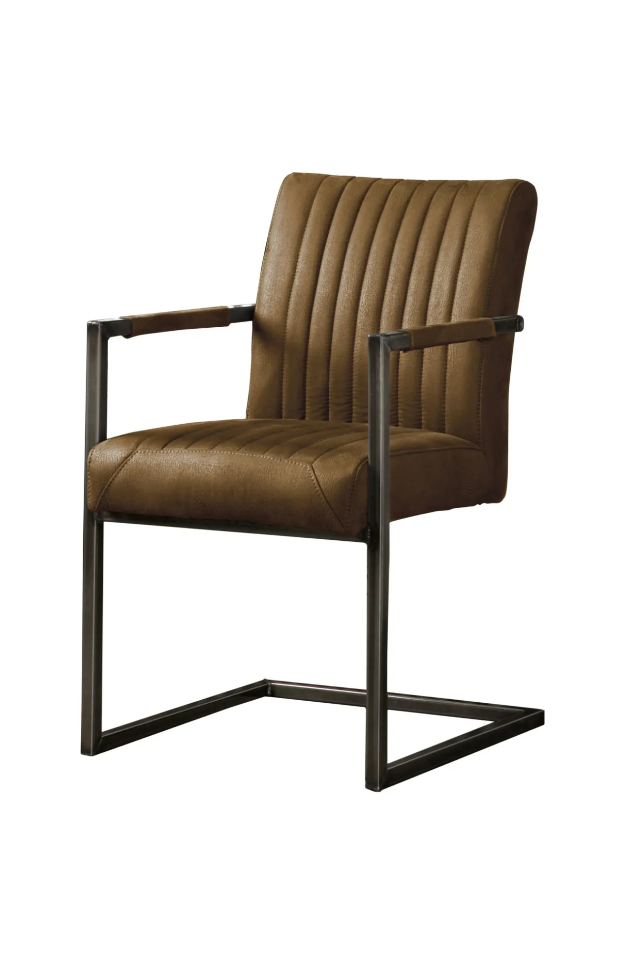 Eetkamerstoel Ferro Lichtbruin met arm (4 stoelen)