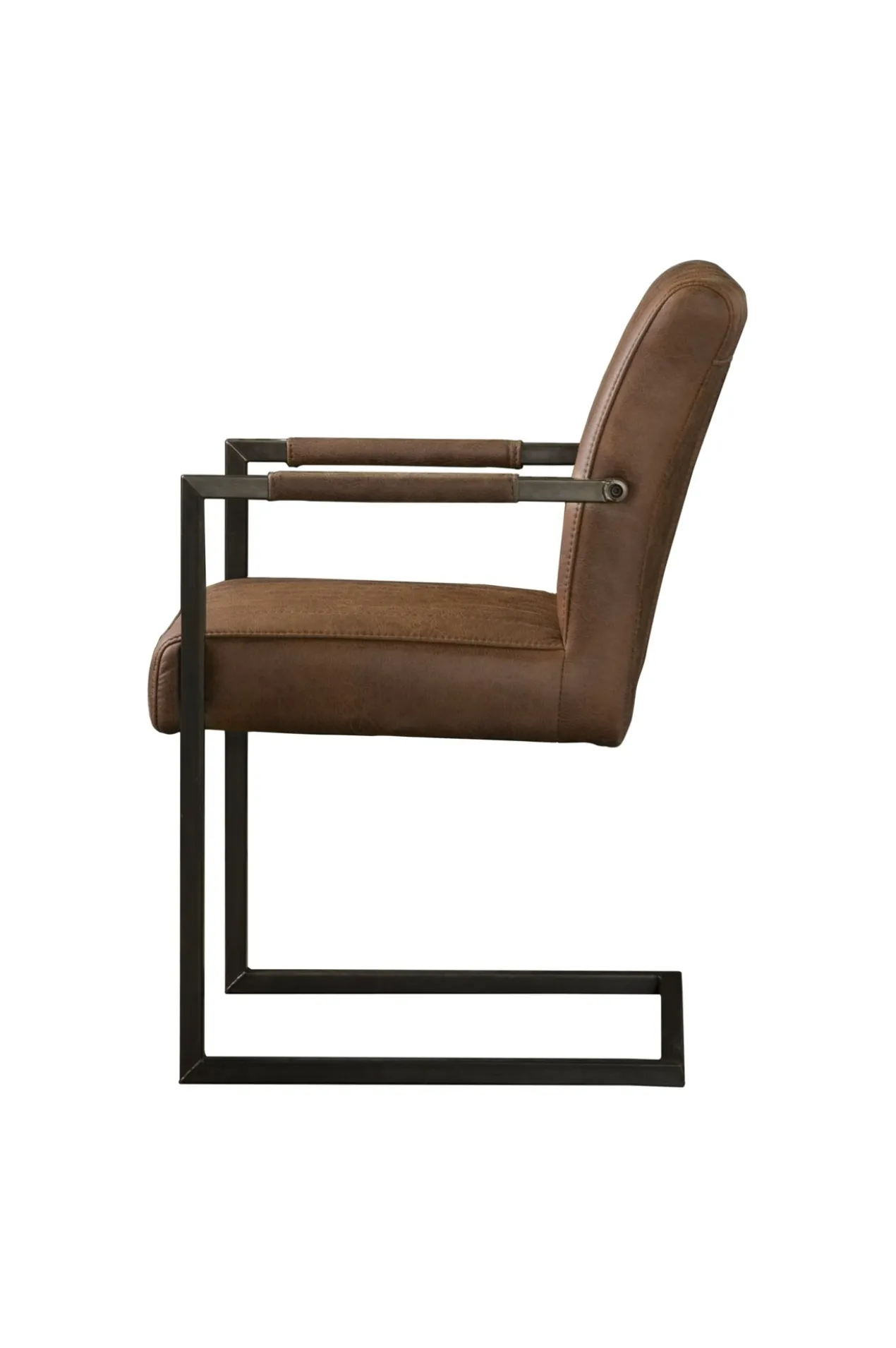 Eetkamerstoel Ferro Lichtbruin met arm (4 stoelen)