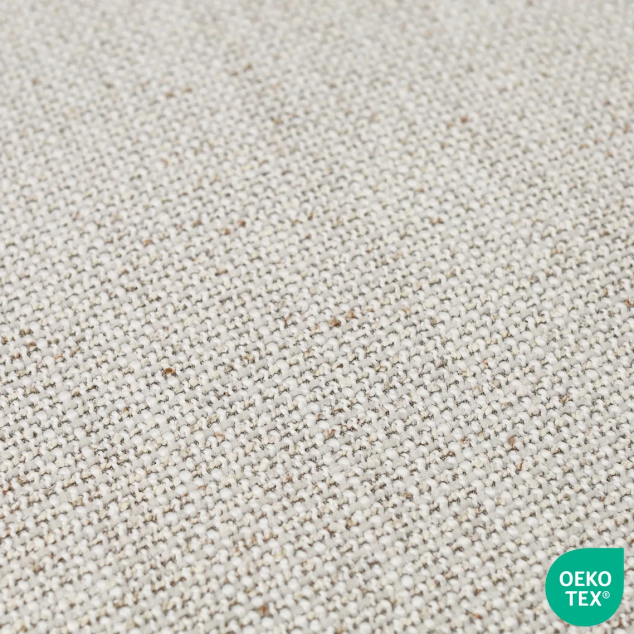 Eetkamerstoel Jasmijn beige gemêleerd - zwart onderstel