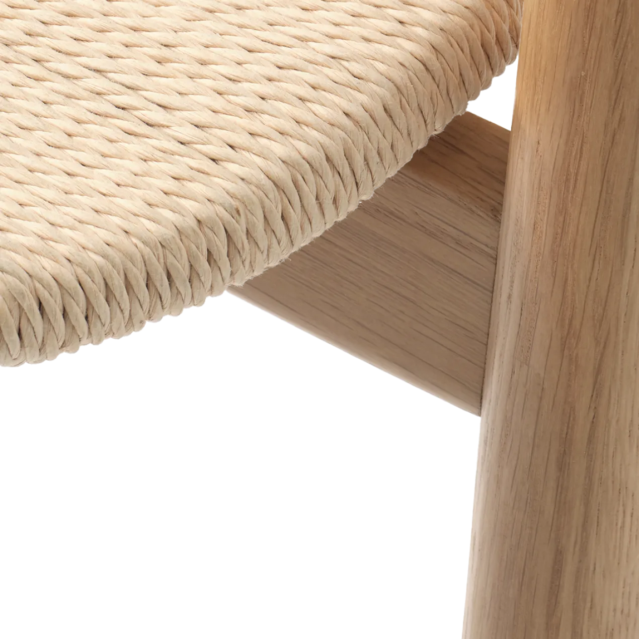 Eetkamerstoel Kenza - met rieten zitvlak Naturel eiken