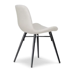 Eetkamerstoel Nena-Fé beige - zwart houten onderstel