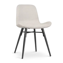 Eetkamerstoel Nena-Fé beige - zwart houten onderstel
